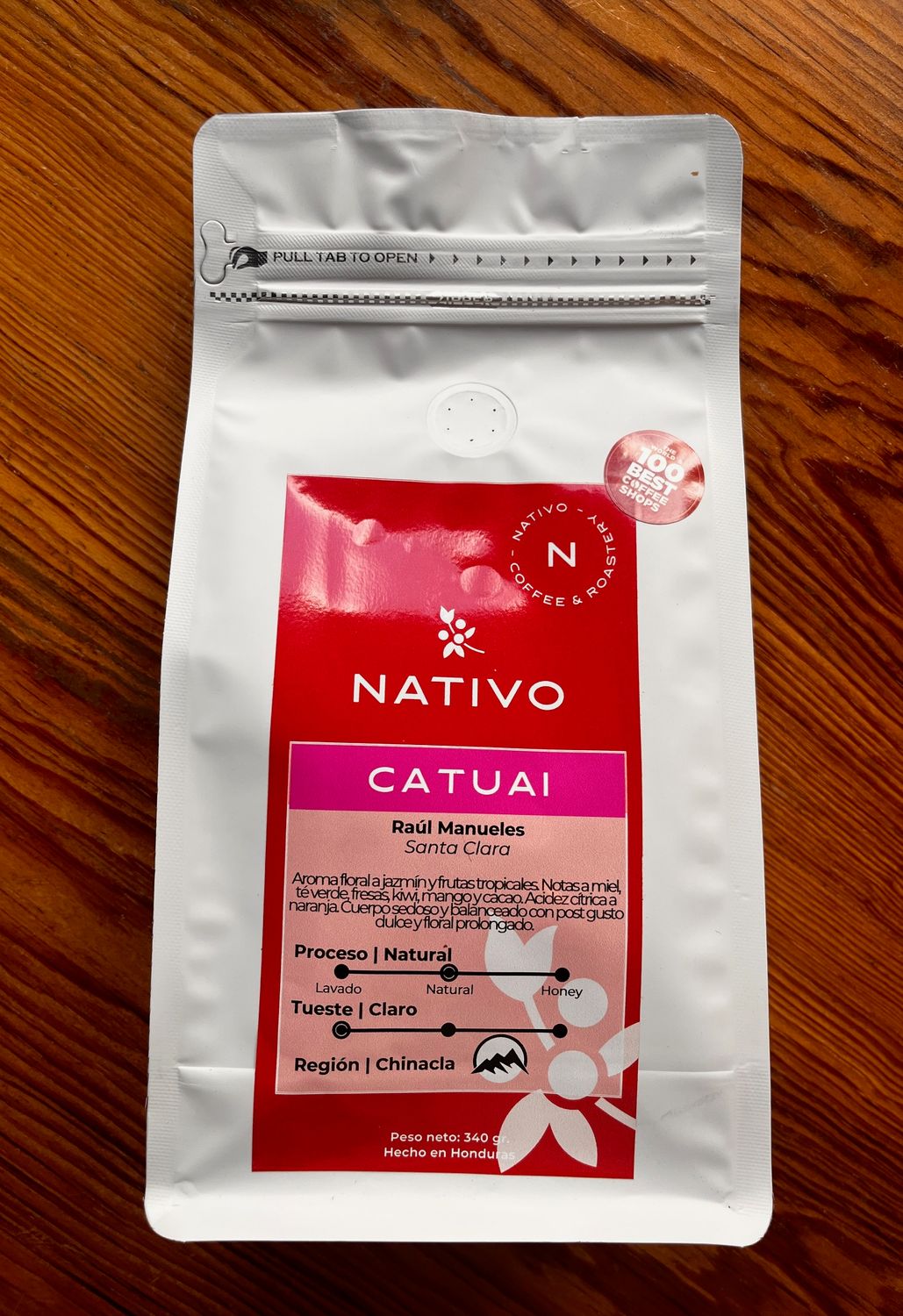 Microlote Catuai Rojo Raul Manueles Proceso Natural   (Bolsa 340 gms)