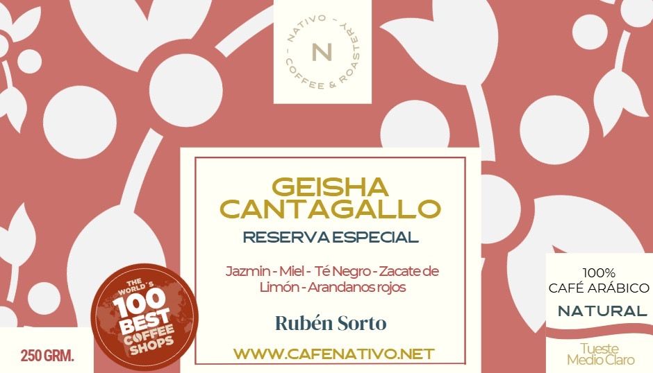 2025 Reserva Especial Geisha Cantagallo Ruben Sorto Santos (Bolsa 250 gms)