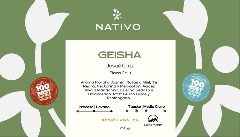 2026 Edicion Especial Geisha JOSUE CRUZ (Bolsa 250 gms)”