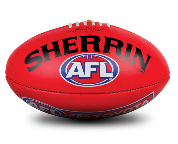 Alarmerende Uundgåelig Mos Sherrin Official Australian Football League Game Ball - Red