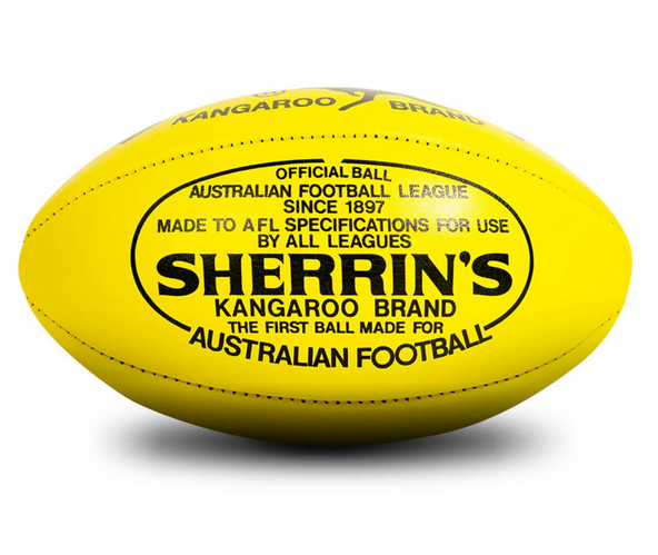 Sherrin Kangaroo Brand Australian Rules Football Yellow