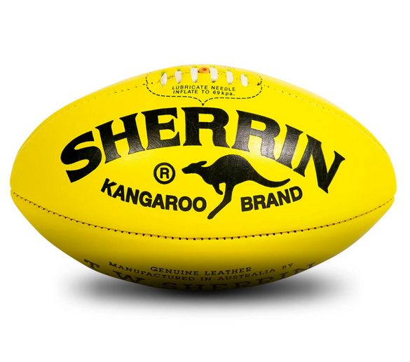 Sherrin Kangaroo Brand Australian Rules Football - Yellow