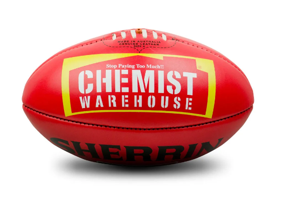 Sherrin Official AFLW Australian Football Game Ball - Red