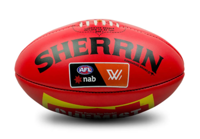 Sherrin Official AFLW Australian Football League Game Ball - Red AFLWred
