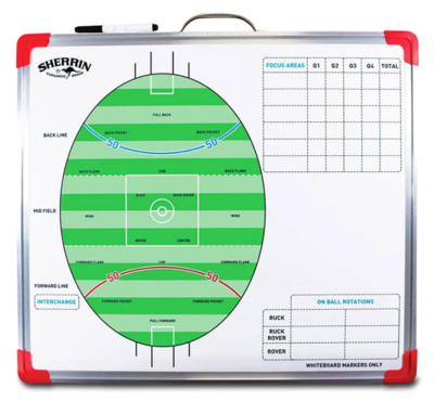 Coaches Aussie Rules Football White Board WB-1