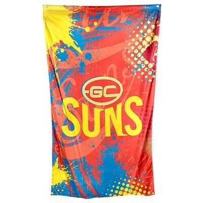 Gold Coast Suns Supporter Flag - Large Gold-Cape