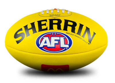 AFLラグビーボール(SHERRIN MATCH社) Vintage Sherrin Leather Match Rugby Ball w/Laces Australian
