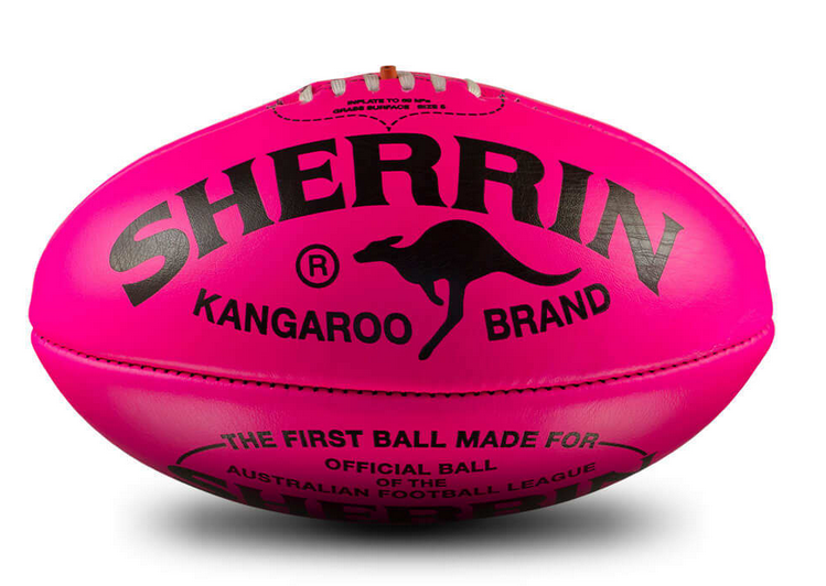 Sherrin Kangaroo Brand Australian Rules Football - Pink