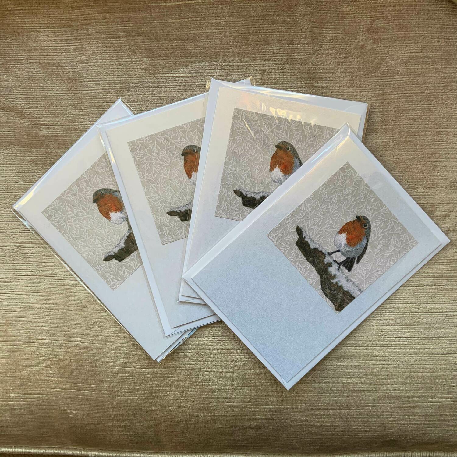 Card Set 7 - Robin Christmas Cards (Pack of 4)