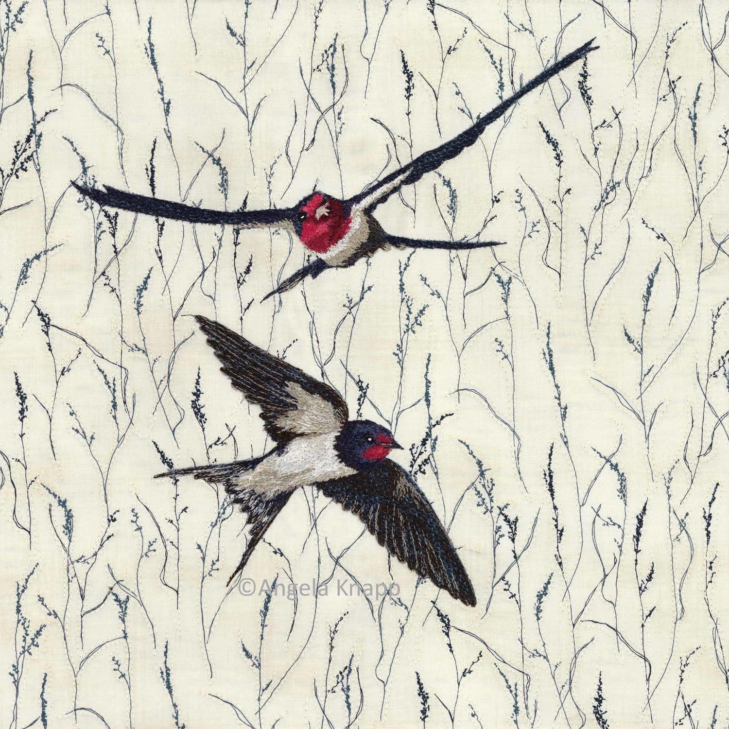 'Rush Hour' Swallows - Limited Edition Giclee Print