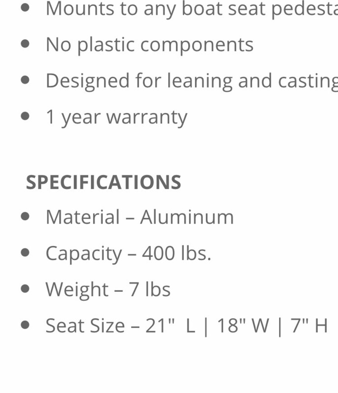 Millennium Marine B200 Boat Seat