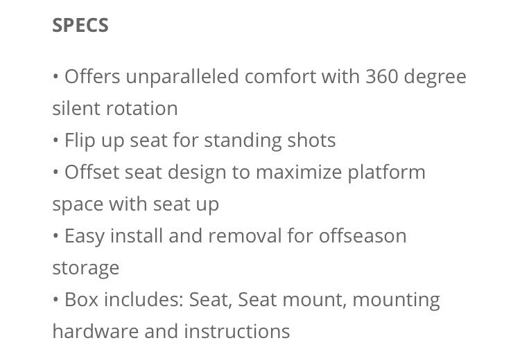 Millennium M369 Revolution Seat for the Buck Hut Shooting House