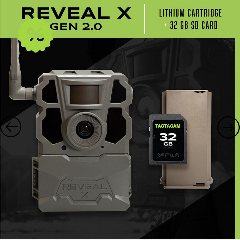 Tactacam Reveal Gen 2 Starter Pack with Cell Camera, Lithium Rechargeable Battery, and SD Card