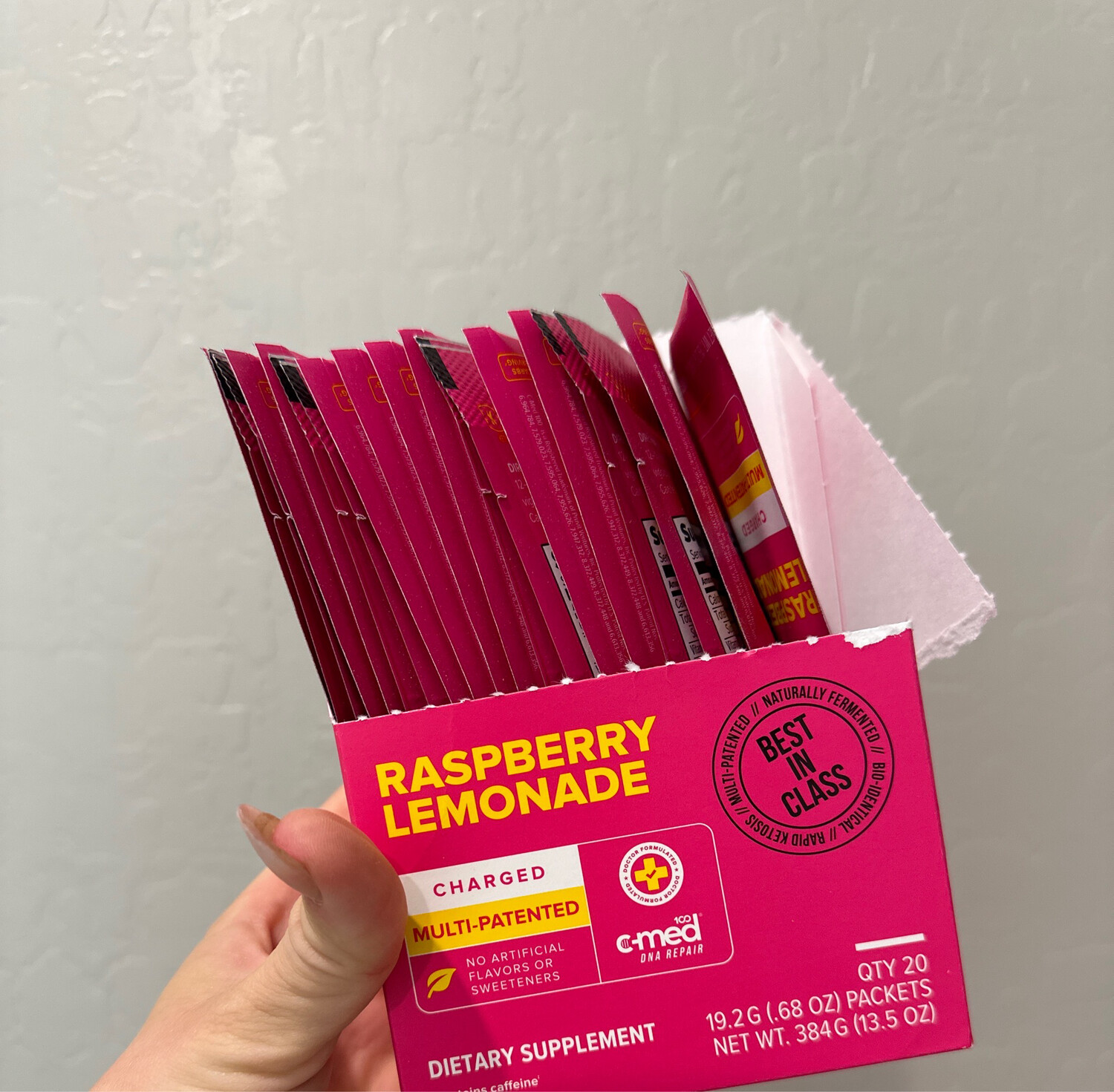 19 Packets Of Raspberry Lemonade Charged (USA ONLY)