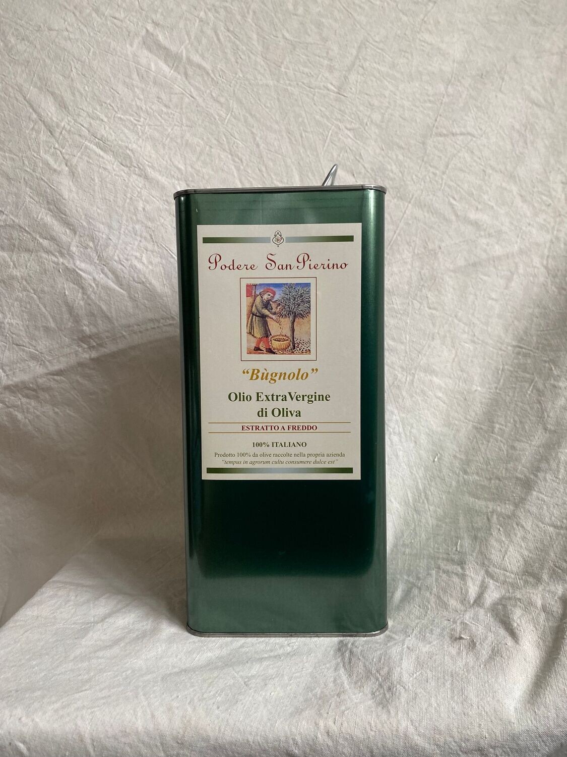 "Bugnolo" Olio extra vergine di Oliva -  5 Litri - Raccolto 2026, Raccolto/annata: 2023, Confezione: Lattina, Capacità: 5 Litri