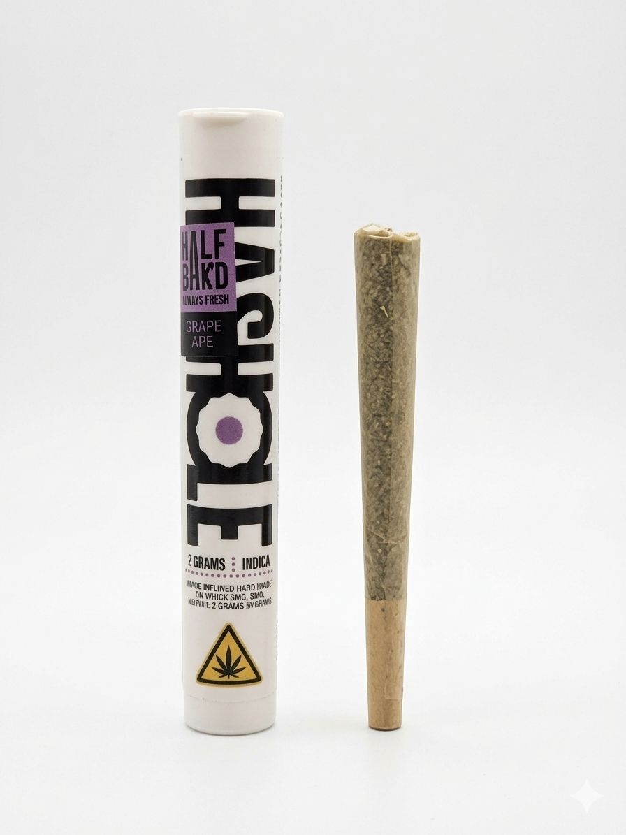 Half Bak'd - Hashole Grape Apen India - 2gram Pre-Roll