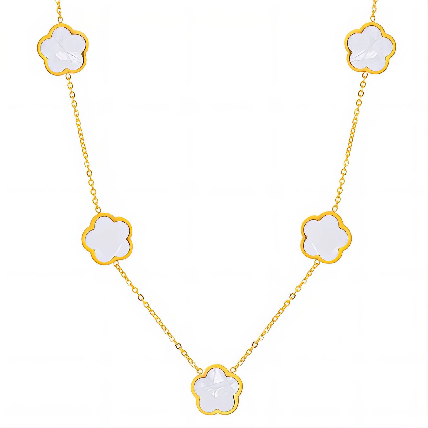 SET DE JOYERÍA DE TRÉBOL AURORE blanco
