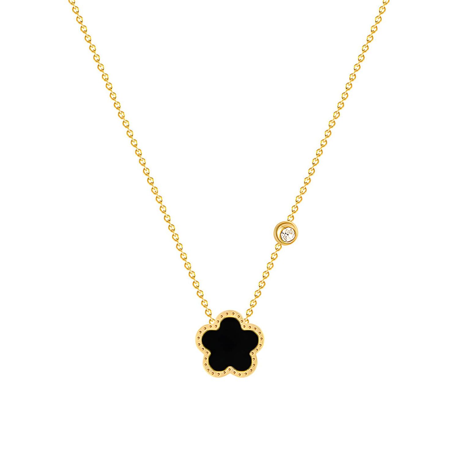 COLLAR DE TRÉBOL AURORE negro