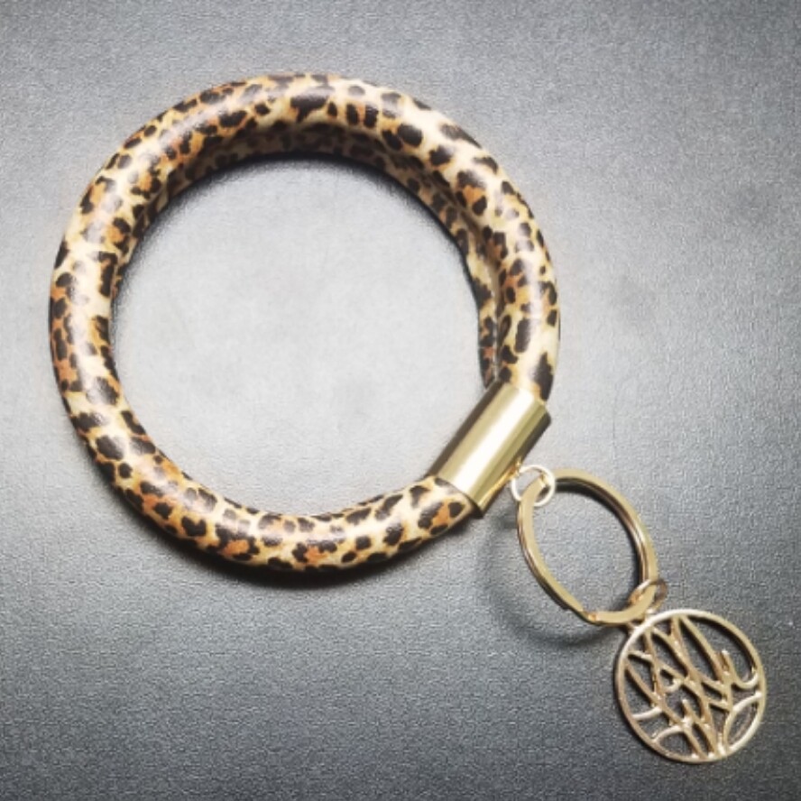 Bracelet Key Chain - Leopard Print
