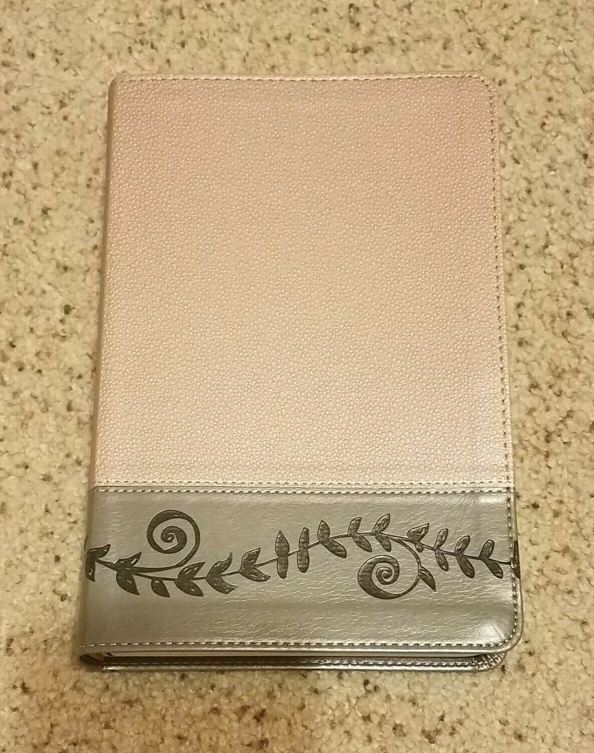 KJV Study Bible for Girls Pink Pearl/Gray, Vine Design Leather Touch