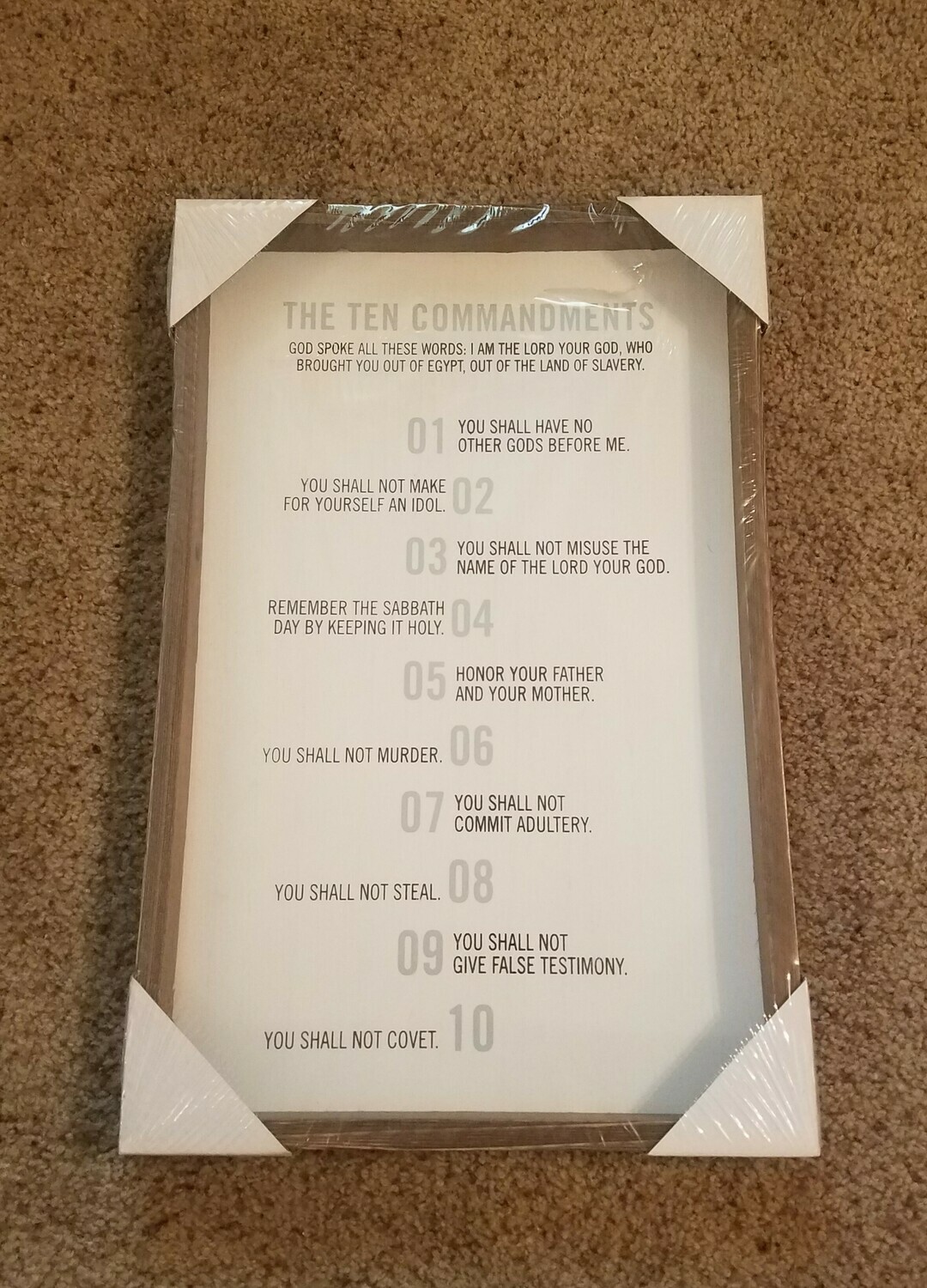 The 10 Commandments Wall Decor