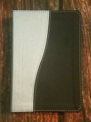 HCSB Compact Ultrathin Bible for Teens - Silver and Black LeatherTouch