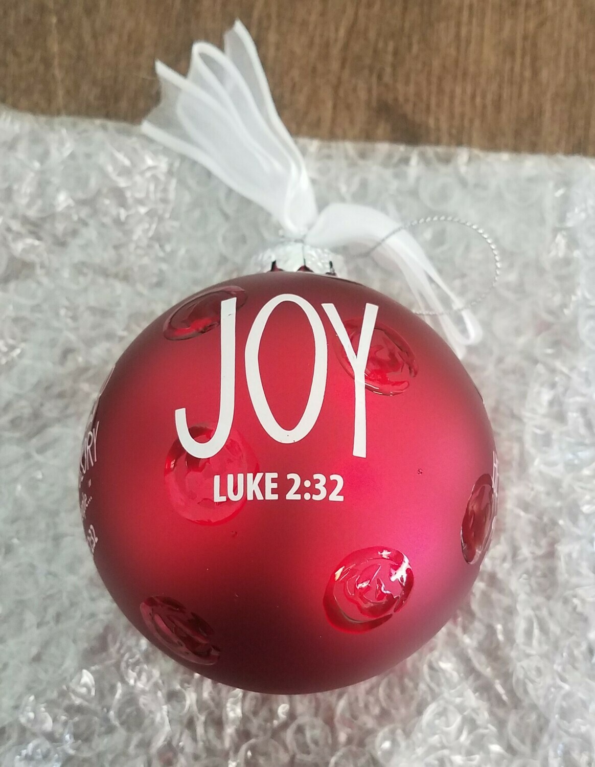 Christmas Glass Ornament - Joy