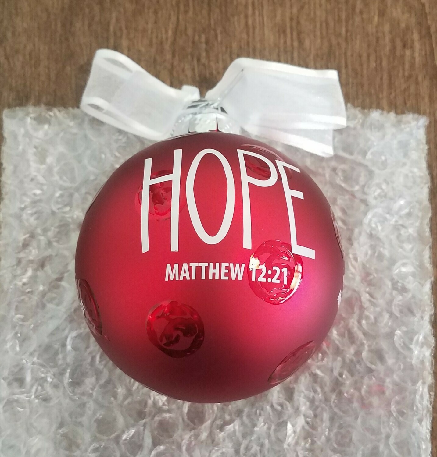 Christmas Glass Ornament - Hope