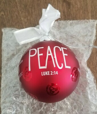Christmas Glass Ornament - Peace