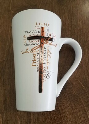 Names of Jesus/Cross/Light of the World Ceramic Coffee Mug