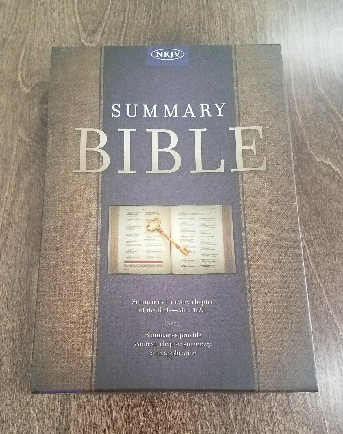 NKJV Summary Bible - Black and Brown LeatherTouch