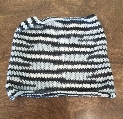 Handmade Black, White, and Gray Potholder