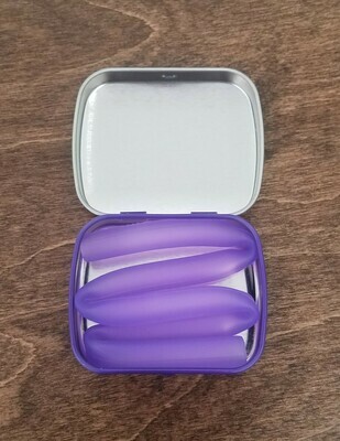 X-Long Silicone Reusable Straws - Purple