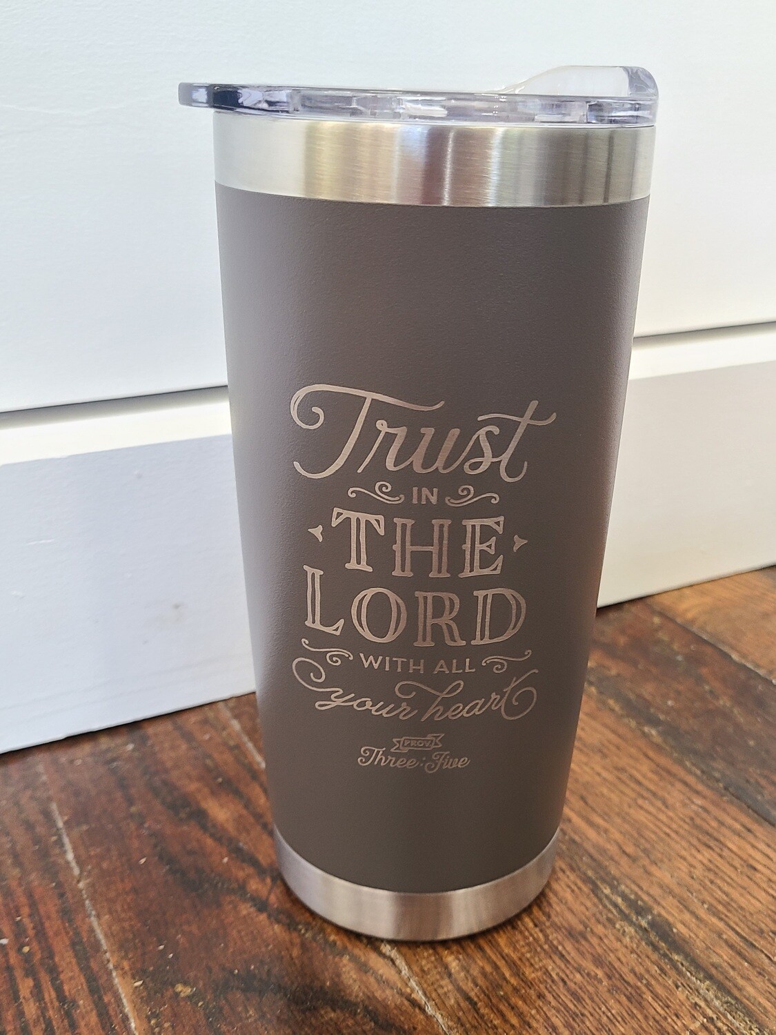 Trust in the Lord Gray Steel Mug