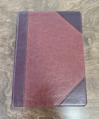 HCSB Super Giant Print Reference Bible - Mahogany LeatherTouch