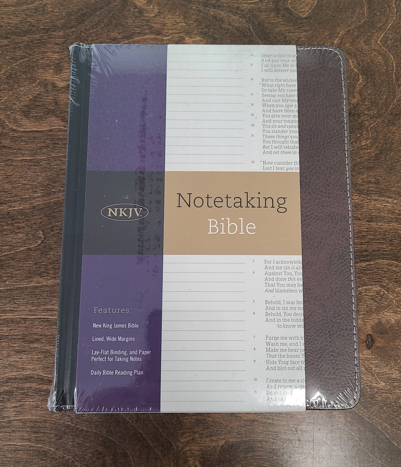 NKJV Notetaking Bible - Hardcover Black/Brown Bonded Leather