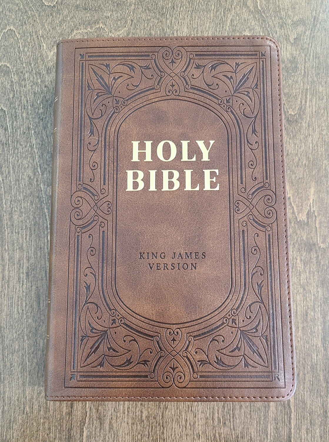 KJV Giant Print Bible Thumb Indexed - Brown Leather