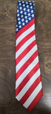 American Flag Polyester Tie