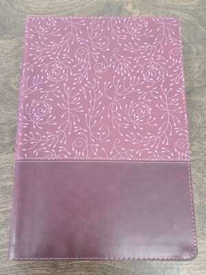 NRSV Thinline Reference Large Print Bible - Burgundy Leathersoft