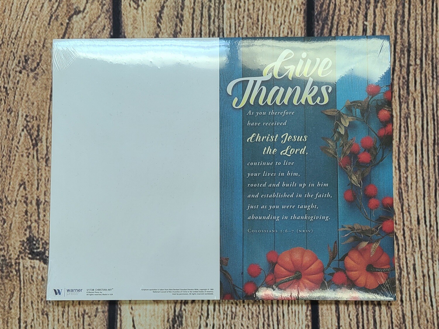 Give Thanks Thanksgiving Day Bulletin - Pack of 100
