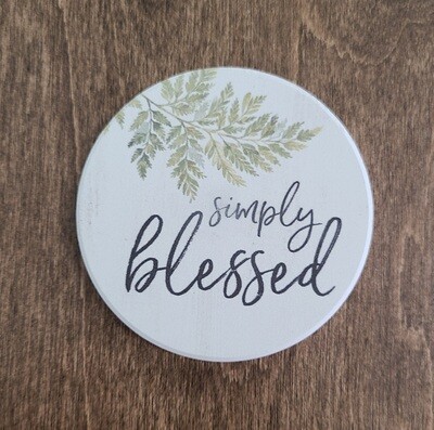 Simply Blessed Car Coaster