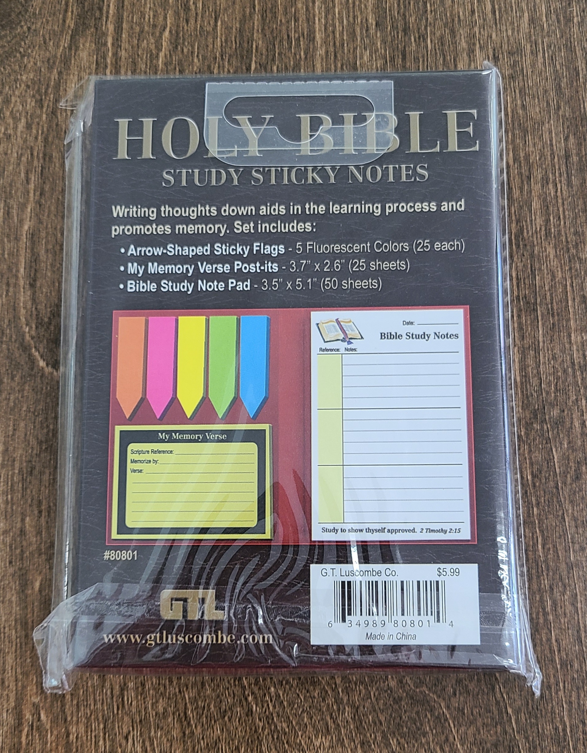 G T Luscombe Sticky Notes Bible Study