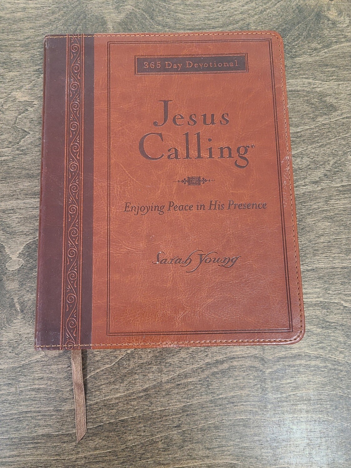 Jesus Calling by Sarah Young - Large Leatherbound Paperback