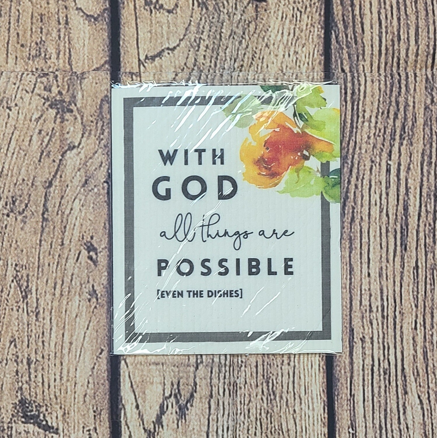 With God All things Are Possible Dishcloth