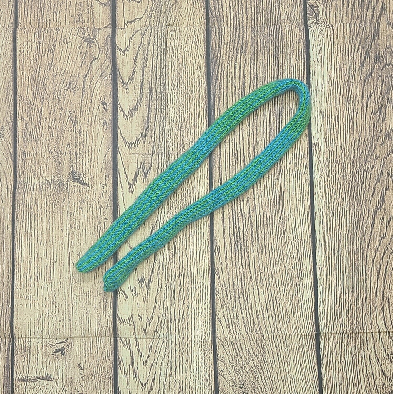 Handmade Light Blue and Green Scarf