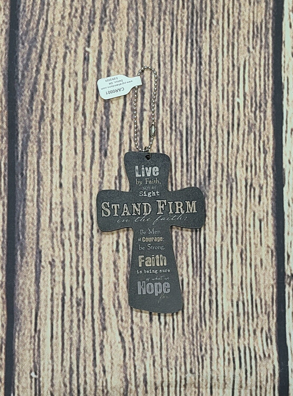Stand Firm Cross Car Charm