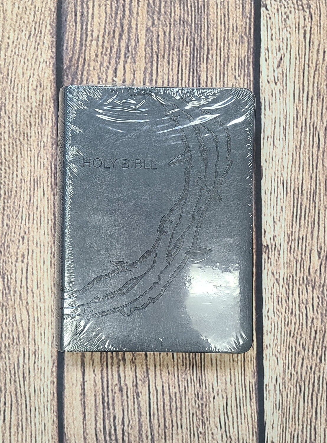 KJV Sword Study Bible: Large Print Thumb-Indexed - Designer Charcoal Leather with Crown of Thorns