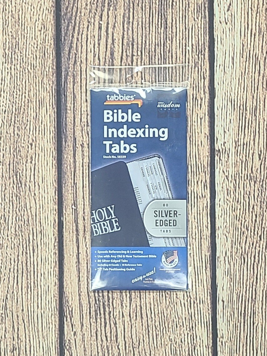 Bible Indexing Tabs - Silver Edged