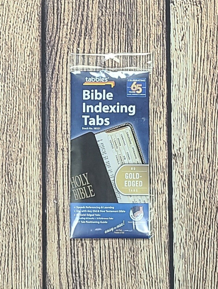 Bible Indexing Tabs - Gold-Edged