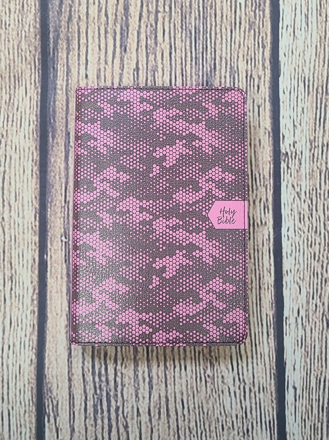 CSB On-The-Go Pink Camouflage Leather Bible